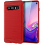 Чехол накладка Polished Carbon для Samsung Galaxy S10E красный