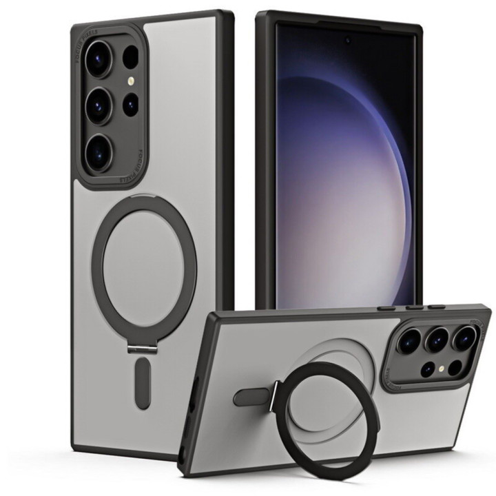 Чехол - накладка Magsafe Magnetic Ring для Samsung Galaxy S23 Ultra с магнитным кольцом