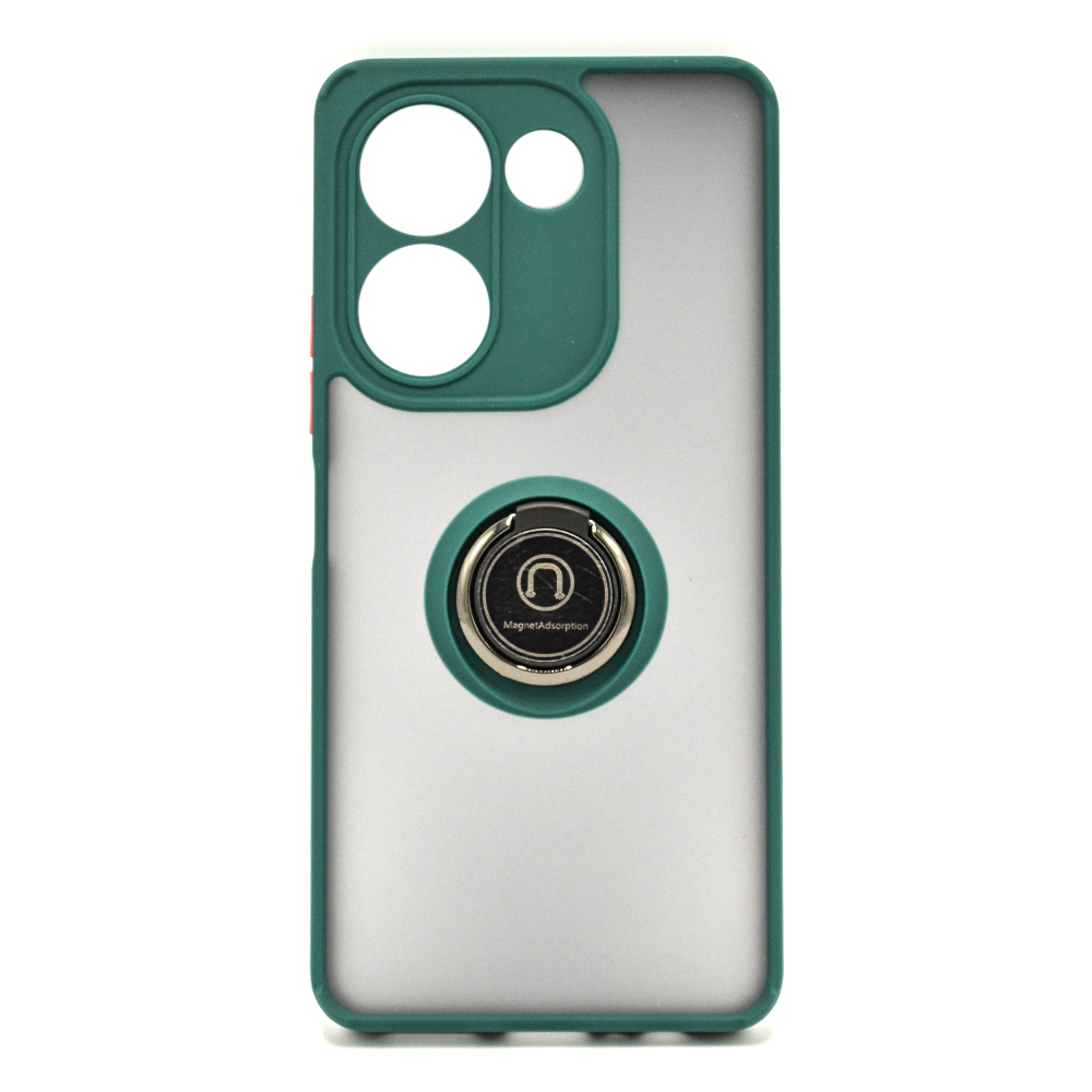 Чехол накладка TPU Color Matte Ring для Tecno Camon 20 / Camon 20 Pro зелёный