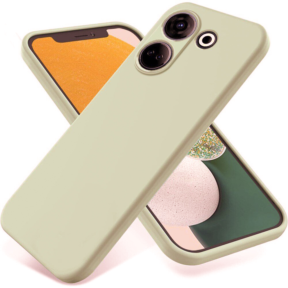 Матовый чехол накладка Silicone Matted для Tecno Camon 20 / Camon 20 Pro кремовый