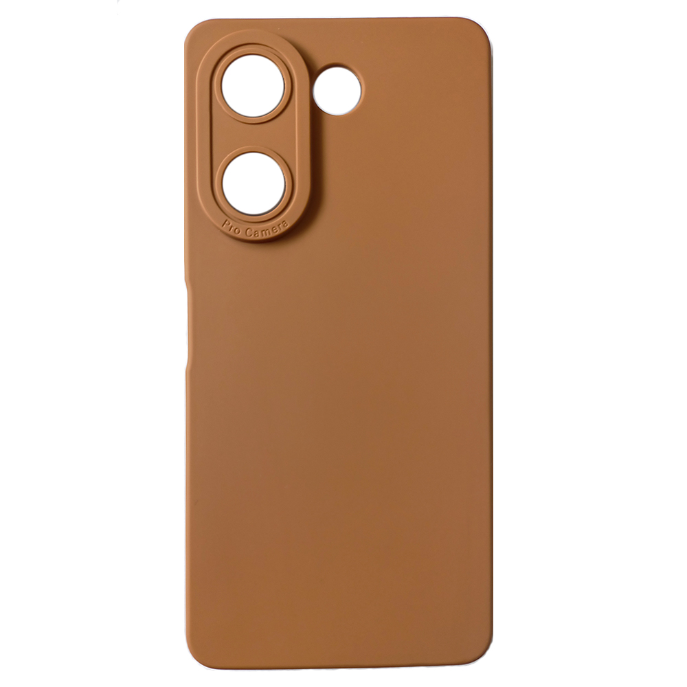Матовый чехол накладка Silicone Matted для Tecno Camon 20 / Camon 20 Pro коричневый