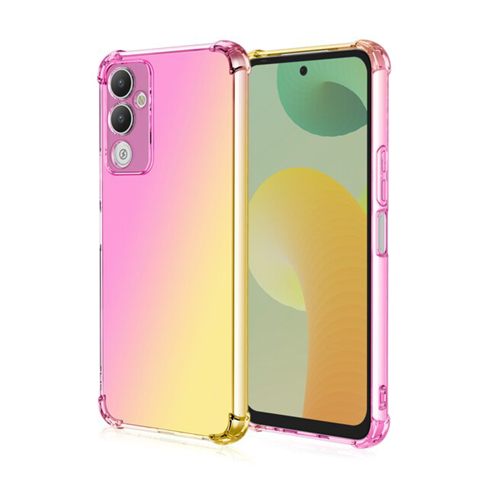 Чехол TPU Colorful для Tecno Pova 4 розово-желтый