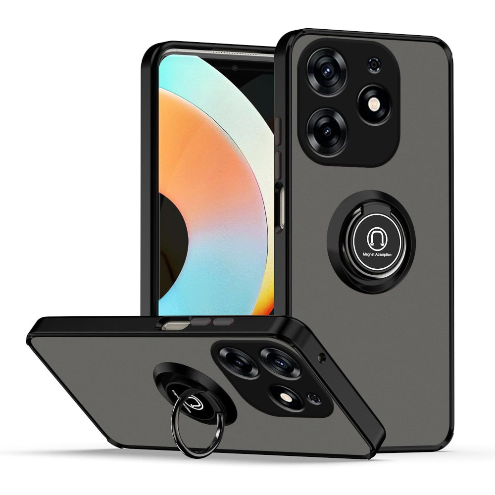 Чехол - накладка TPU Color Matte Ring для Tecno Spark 10 Pro черный