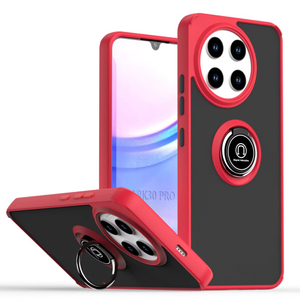 Чехол - накладка TPU Color Matte Ring для Tecno Spark 30 Pro красный
