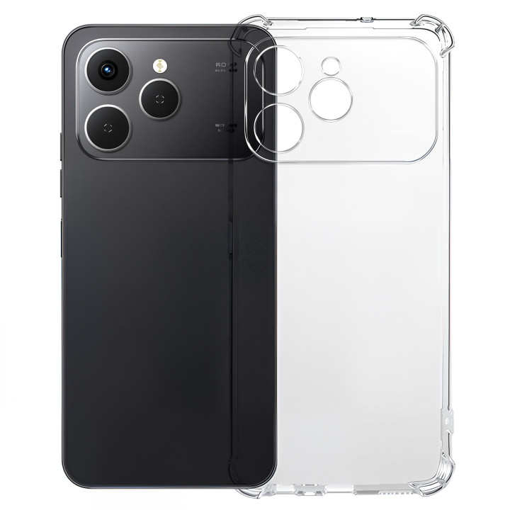 Прозрачный силиконовый чехол для Tecno Spark 40 4G​ с усиленными углами