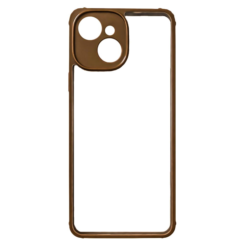 Чехол Color Armor Shell для Tecno Spark 40C с защитой для камеры коричневый