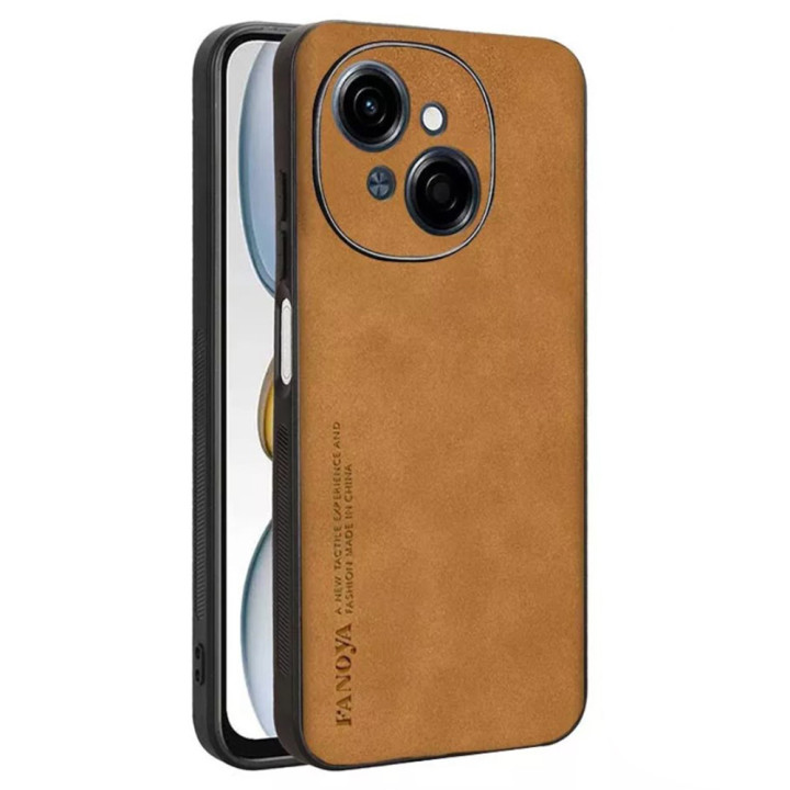 Кожаный чехол - накладка Fanoya для Tecno Spark Go 1 / Spark Go 1S