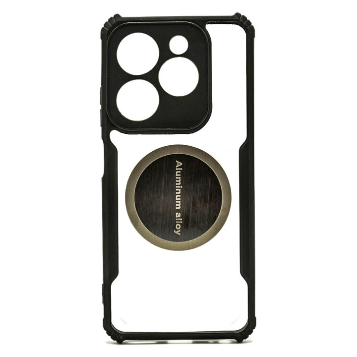 Чехол - накладка Acryl Cooling Armor для Tecno Spark Go 2024 с магнитной пластиной, Black