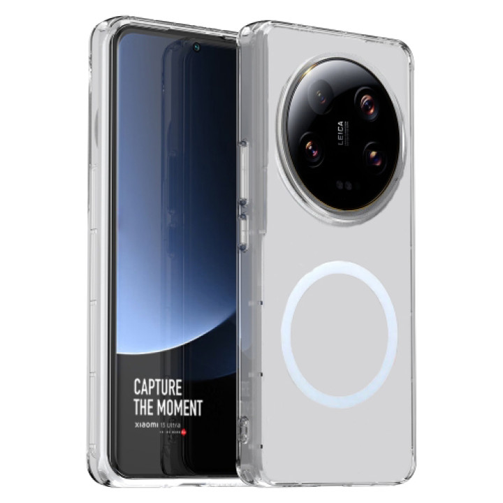 Чехол - накладка Omeve Glass Ring для Xiaomi 13 Ultra, Transparent White