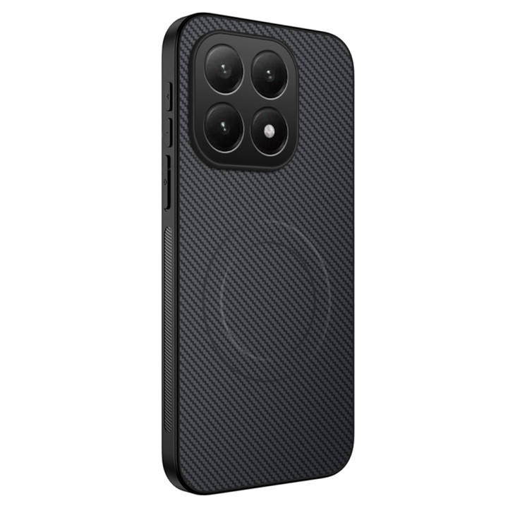 Чехол Carbon Shield with Ring для Xiaomi 15T с поддержкой беспроводной зарядки