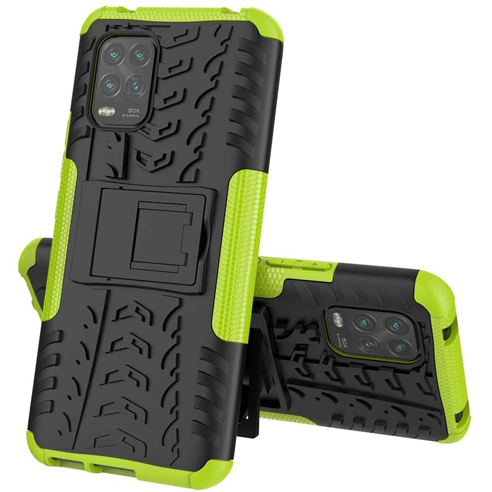 Бронированный чехол Armored Case для Xiaomi Mi 10 lite зеленый