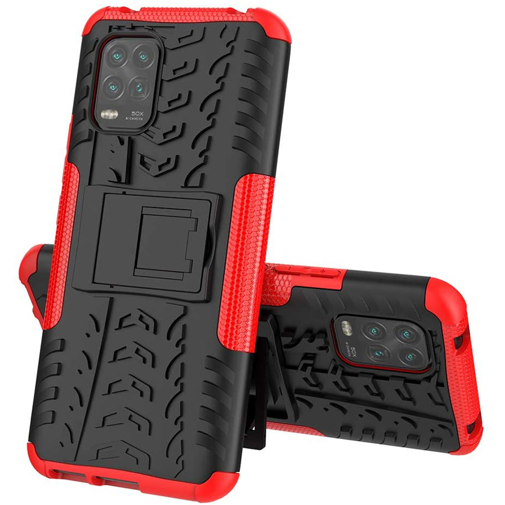 Бронированный чехол Armored Case для Xiaomi Mi 10 lite красный