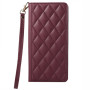 Чехол - книга Lingge для Xiaomi Poco F7 Pro с магнитным креплением бордовый