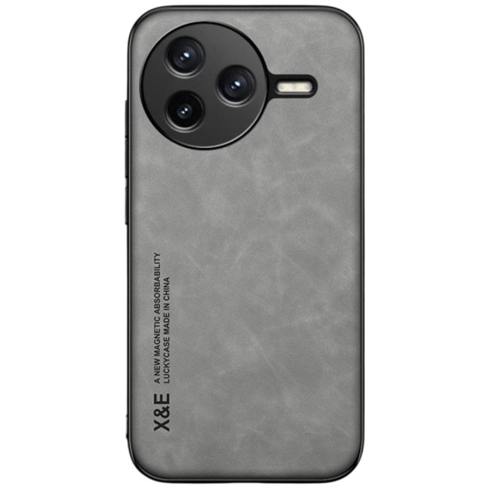 Кожаный чехол - накладка X&E для Xiaomi Poco F7 Pro / Redmi K80 с металлической вставкой