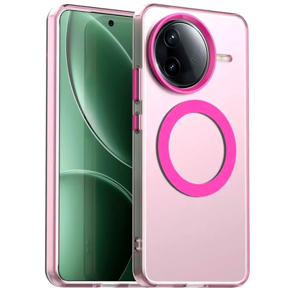 Чехол - накладка Color MagRing для Xiaomi Poco F7 Pro / Redmi K80 розовый
