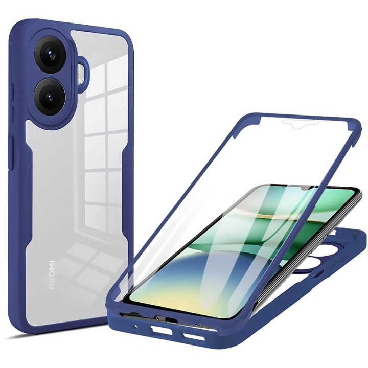 Чехол Double Shield 360 для Xiaomi Poco F7 с защитой со всех сторон