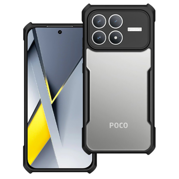 Противоударный чехол XUNDD для Xiaomi Poco F8 Pro 5G / Redmi K90 5G с защитой на камеру, Black