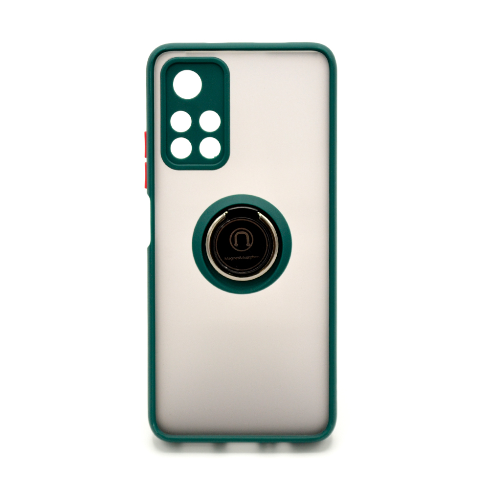 Чехол-накладка TPU Color Matte Ring для Xiaomi Poco M4 Pro 5G / Redmi Note 11s 5G зелёный