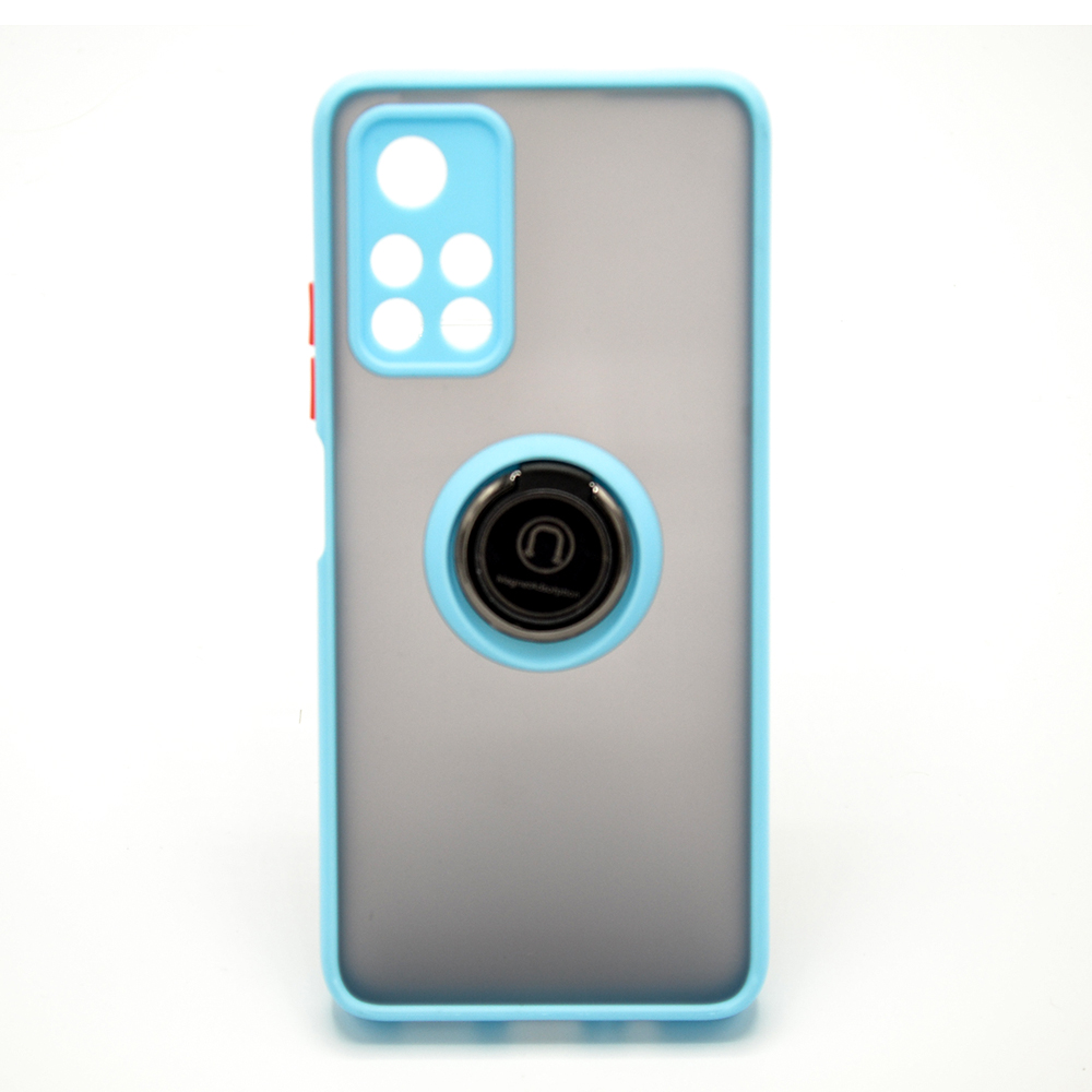 Чехол-накладка TPU Color Matte Ring для Xiaomi Poco M4 Pro 5G / Redmi Note 11s 5G голубой