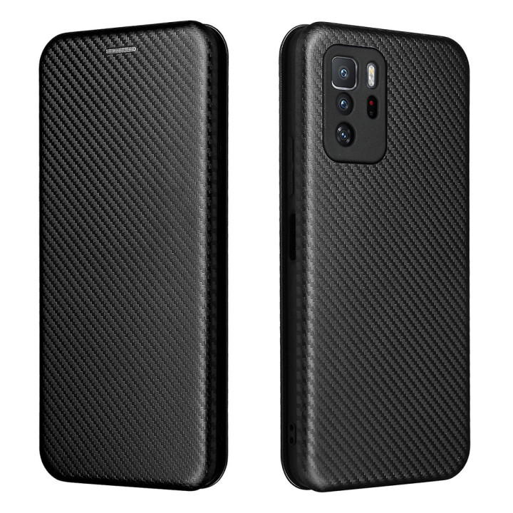 Чехол - книжка Carbon Fiber Texture для Xiaomi Poco X3 GT