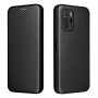Чехол - книжка Carbon Fiber Texture для Xiaomi Poco X3 GT коричневый