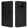 Чехол-книжка Carbon Fiber Texture для Xiaomi Poco X3 / Poco X3 Pro