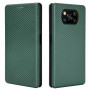 Чехол-книжка Carbon Fiber Texture для Xiaomi Poco X3 / Poco X3 Pro