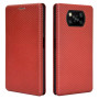 Чехол-книжка Carbon Fiber Texture для Xiaomi Poco X3 / Poco X3 Pro