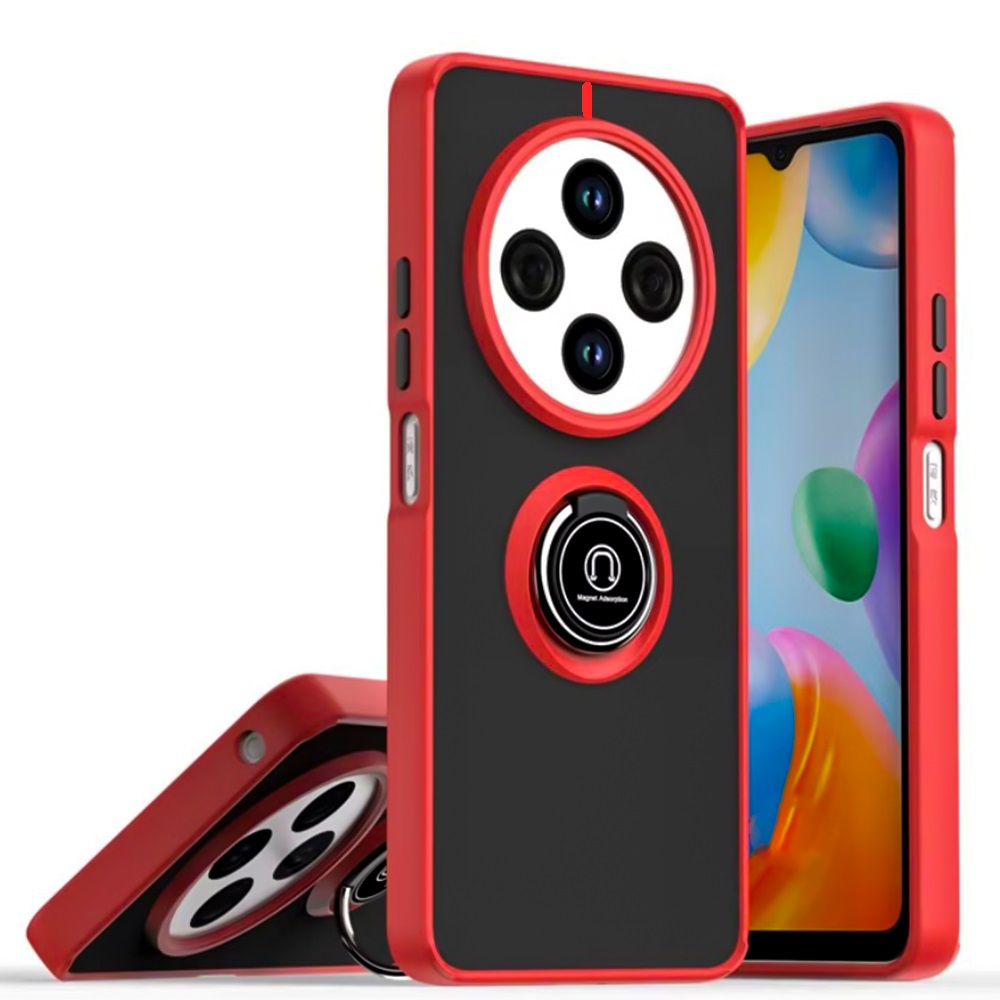 Чехол - накладка TPU Color Matte Ring для Xiaomi Redmi 14C / Poco C75 красный