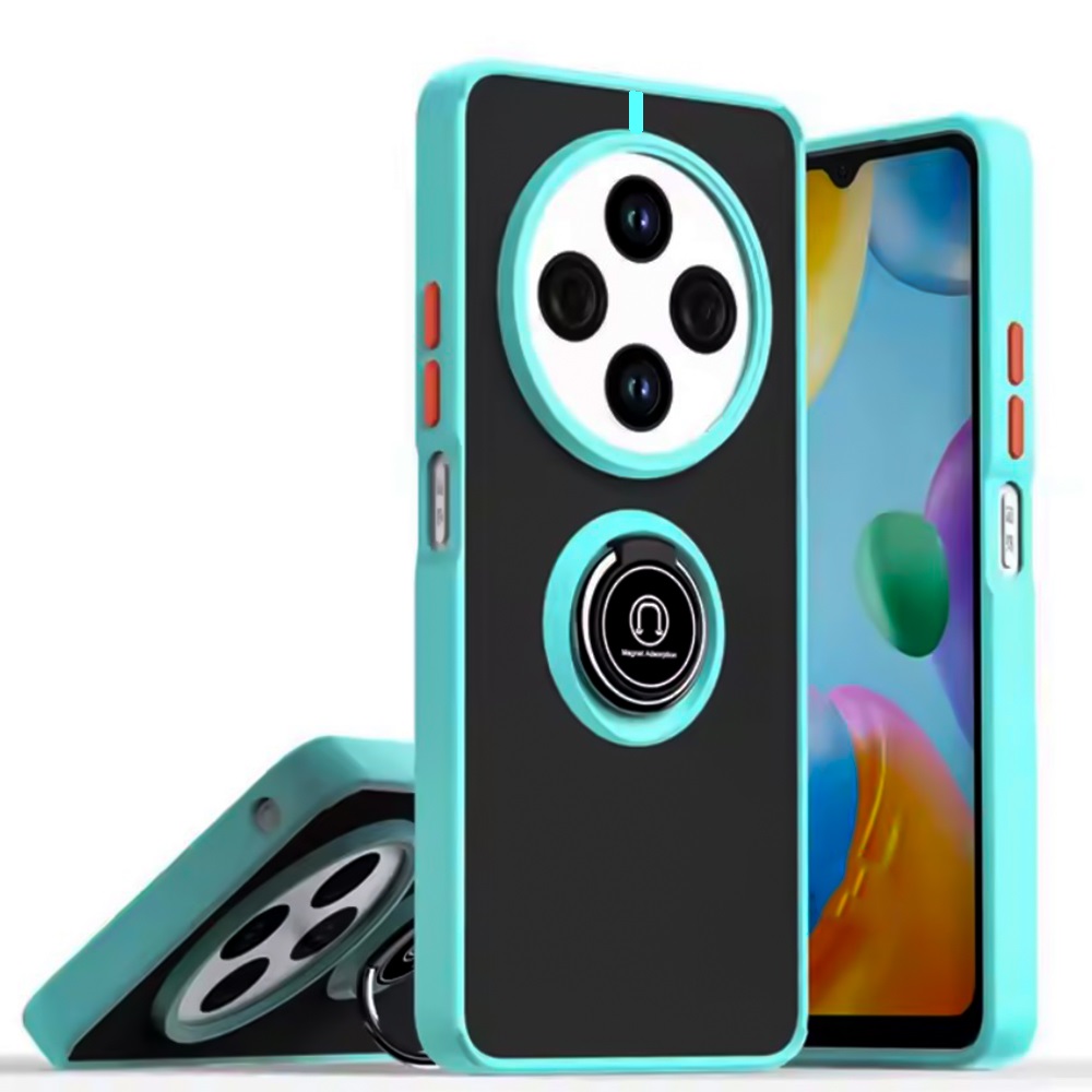 Чехол - накладка TPU Color Matte Ring для Xiaomi Redmi 14C / Poco C75 голубой