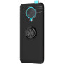 Чехол Auto Focus C-KU 360 Rotating Ring для Xiaomi Redmi K30 Pro черно-золотой