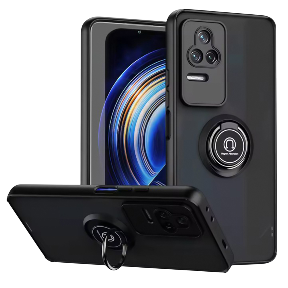 Чехол - накладка TPU Color Matte Ring для Xiaomi Redmi K50 / K50 Pro черный