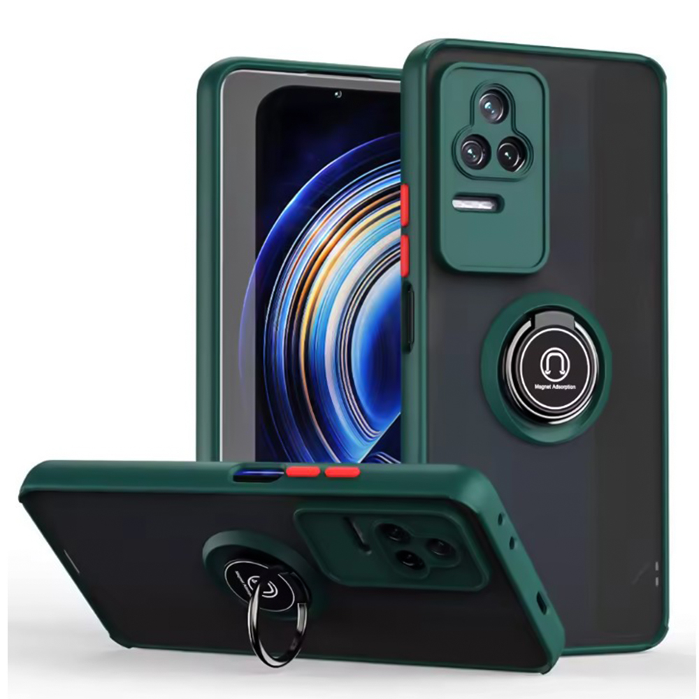 Чехол - накладка TPU Color Matte Ring для Xiaomi Redmi K50 / K50 Pro зеленый