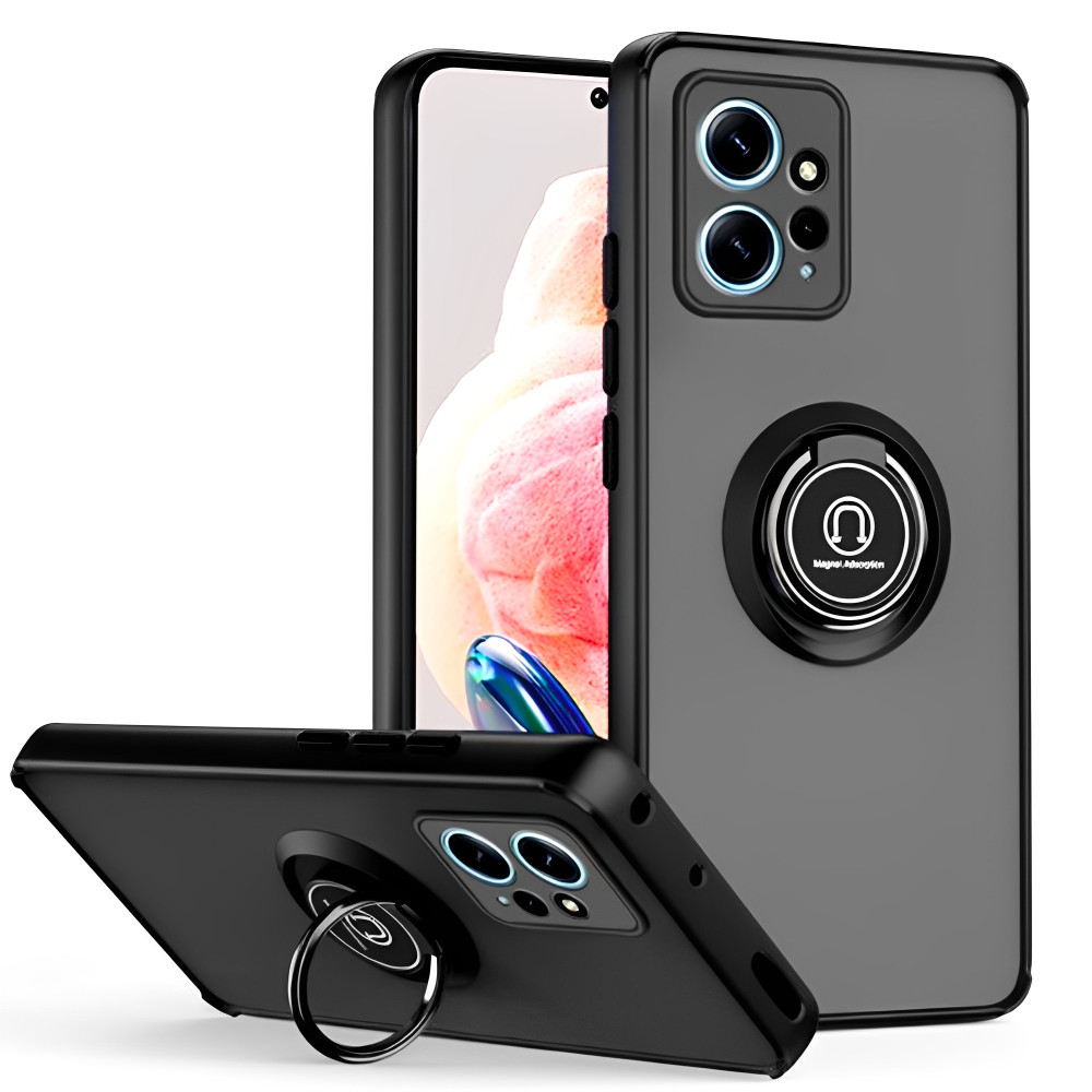 Чехол-накладка TPU Color Matte Ring для Xiaomi Redmi Note 12 4G чёрный