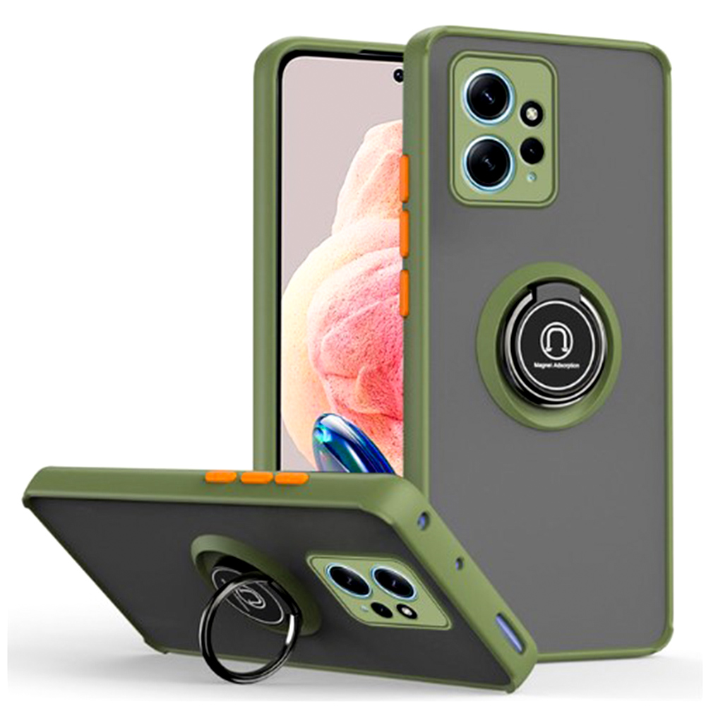 Чехол-накладка TPU Color Matte Ring для Xiaomi Redmi Note 12 4G оливковый