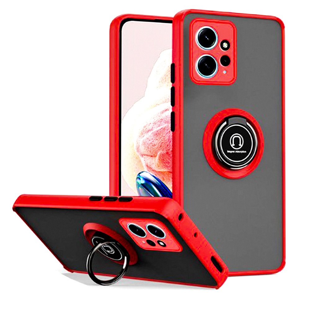 Чехол-накладка TPU Color Matte Ring для Xiaomi Redmi Note 12 4G красный