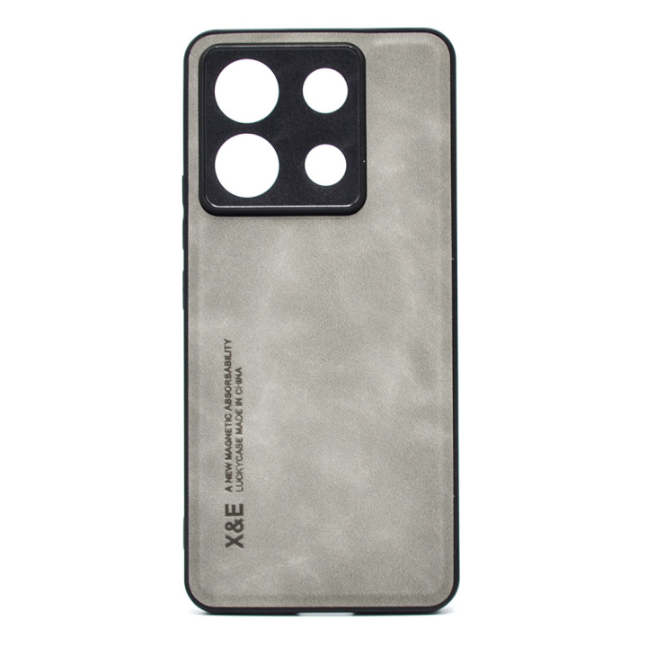 Кожаный чехол - накладка X&E для Xiaomi Redmi Note 13 Pro 5G / Poco X6 с металлической вставкой