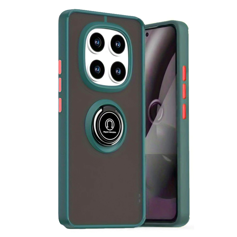 Чехол - накладка TPU Color Matte Ring для Xiaomi Poco X7 / Redmi Note 14 Pro 5G зеленый