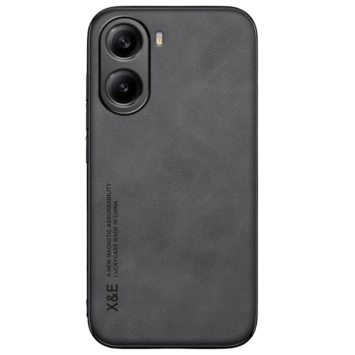 Кожаный чехол - накладка X&E для Xiaomi Poco X7 Pro / Redmi Turbo 4 с металлической вставкой