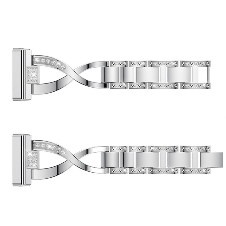 Металлический ремешок с чохлом Diamond Glamour для Fitbit Versa 3 / 4 / Sense / 2