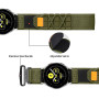 Ремешок Nylon Military для смарт-часов Amazfit Pop 3R / Pop 3S 22mm серый