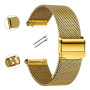 Ремешок Milanese Fix для смартчасов Huawei Watch 5 42mm с металлической застежкой, 18мм золотой
