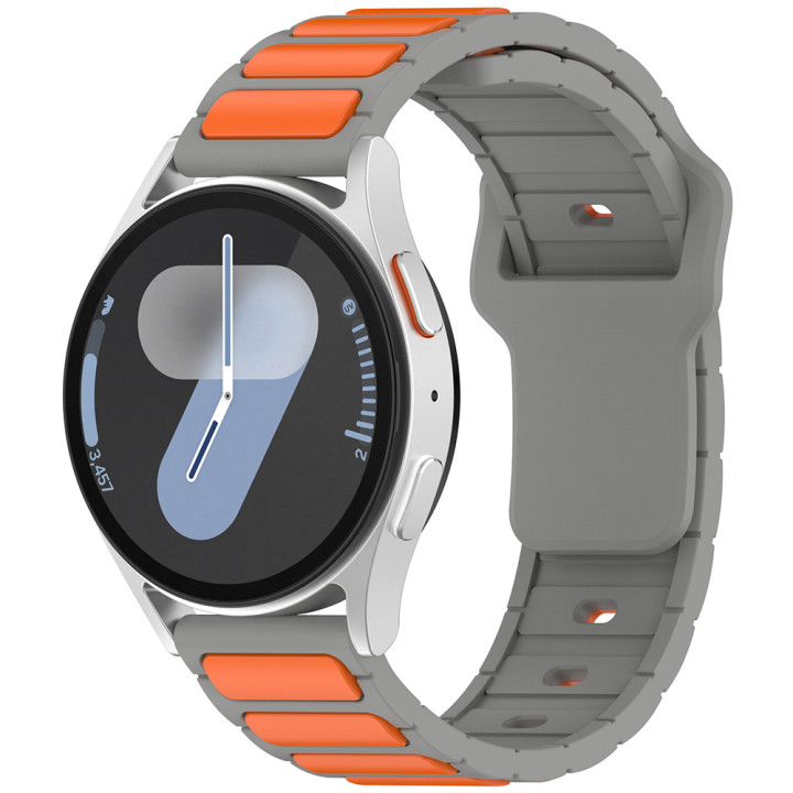 Ремешок Silicone Magnetic Hybrid Flex для смарт-часов Samsung Galaxy Watch FE 40mm / Watch 7 / 6 / 5, 20mm