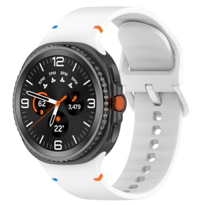 Ремешок Silicone с яркими акцентами для смарт-часов Samsung Galaxy Watch8 / Watch8 Classic