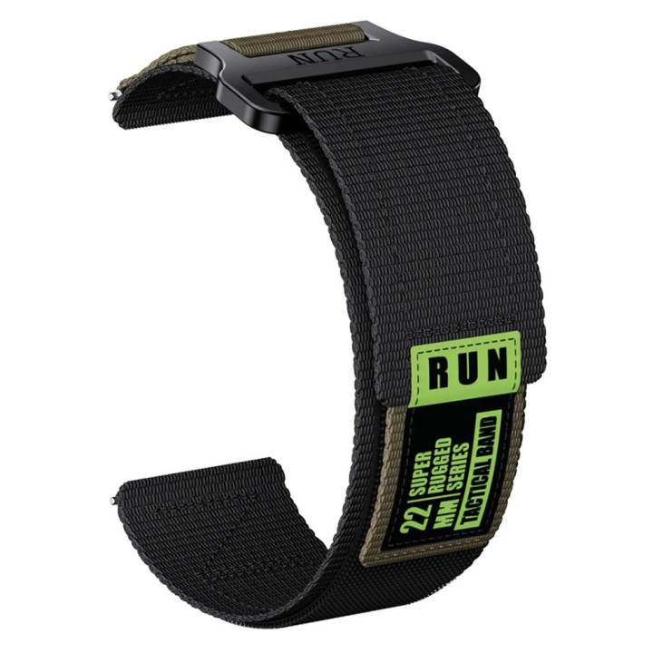 Ремешок Nylon Run для смартчасов Amazfit Bip 6 / 5 / T-Rex 3 с универсальным креплением, 22mm