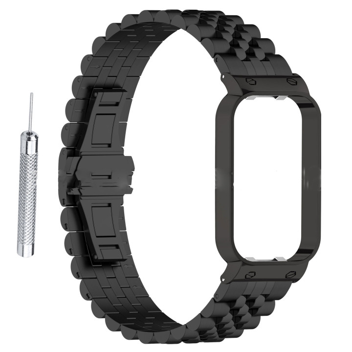 Металлический ремешок з чехлом Stainless Steel для Xiaomi Mi Smart Band 8 Active