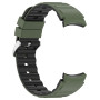 Ремешок Sport Silicone Dual Color для Samsung Galaxy Watch 7 20mm зеленый с черным