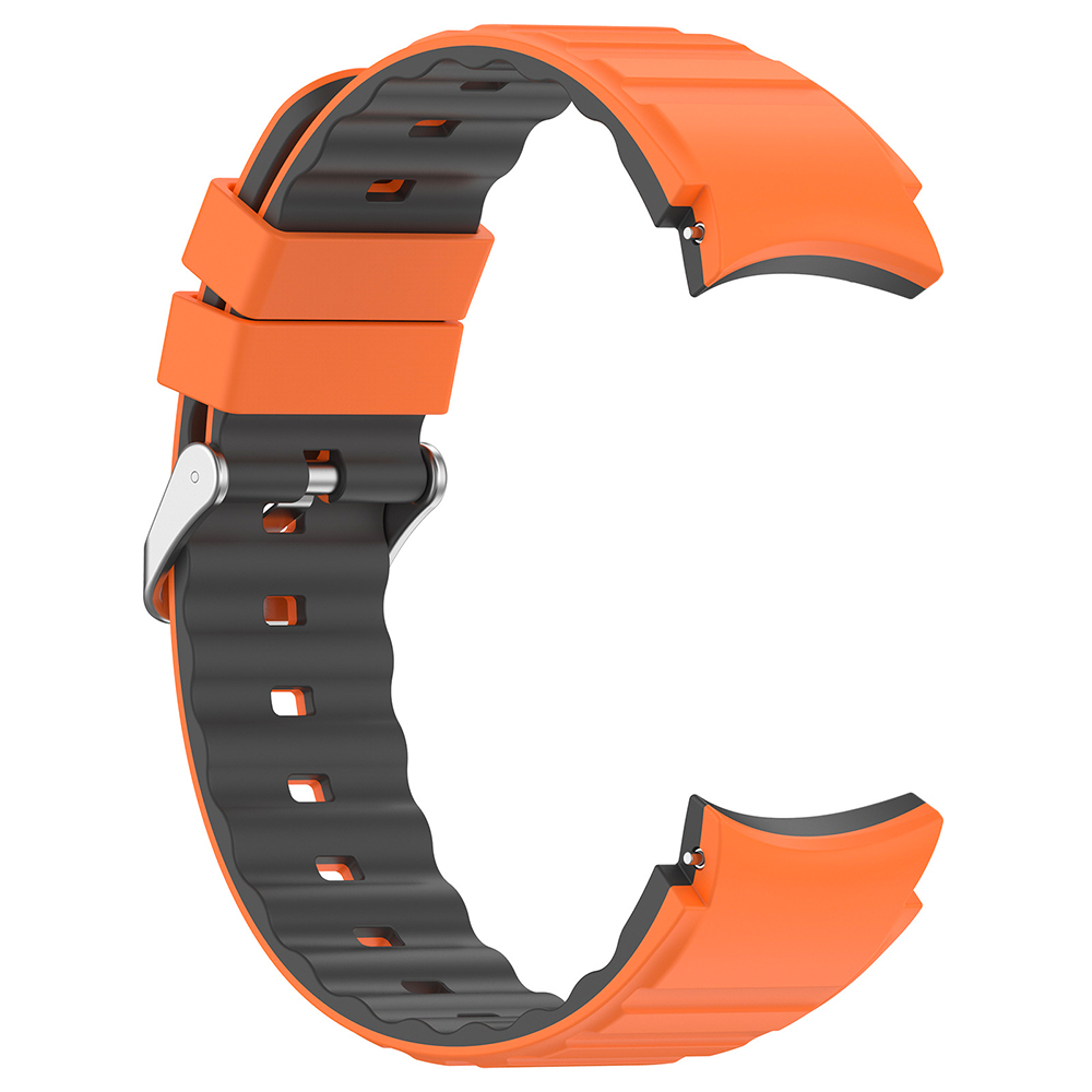 Ремешок Sport Silicone Dual Color для Samsung Galaxy Watch 7 20mm оранжево-черный