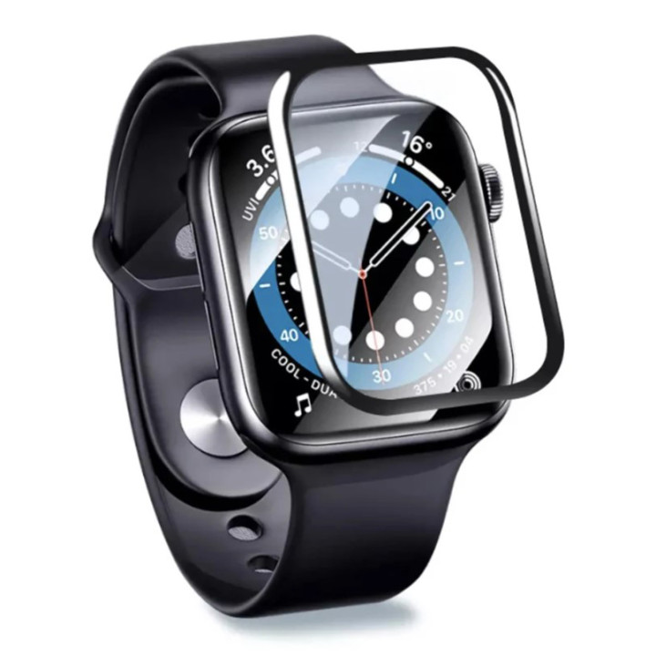 Противоударное защитное стекло SoftGlass Full Cover PMMA для Apple Watch Series 11 46mm, Black