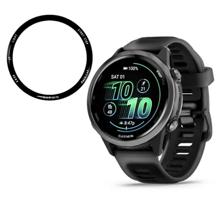 Противоударное защитное стекло SoftGlass Full Cover PMMA для Garmin Forerunner 570 47mm, Black
